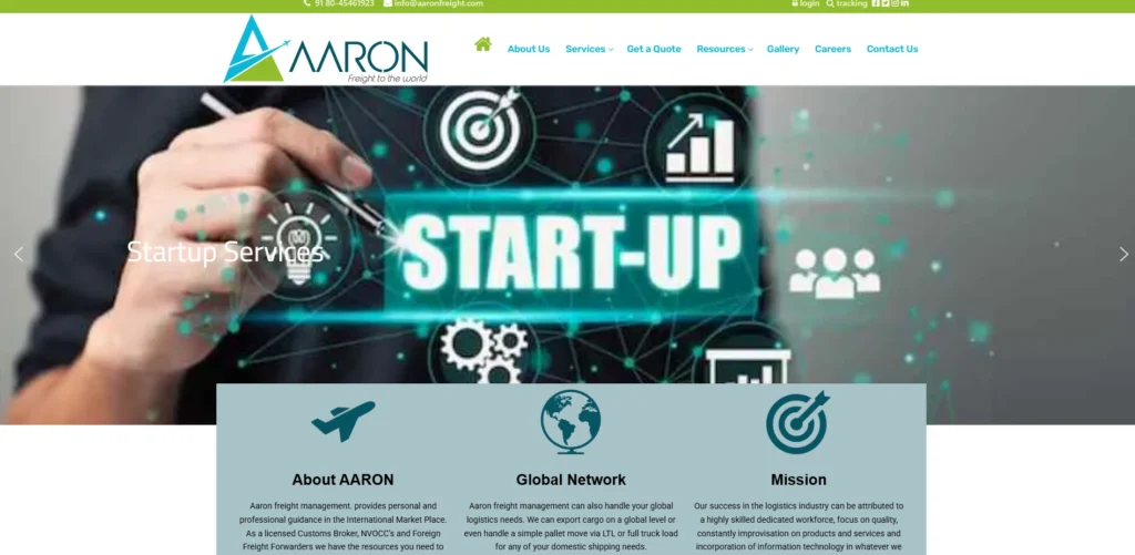 Shipping Company in Bangalore-  Aaron Freight Mana⁠ge‍ment Service‍s Pv​t Ltd