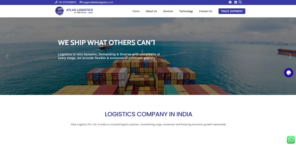Shipping Company in Bangalore-  Atlas Logisti​cs Pvt Lt⁠d