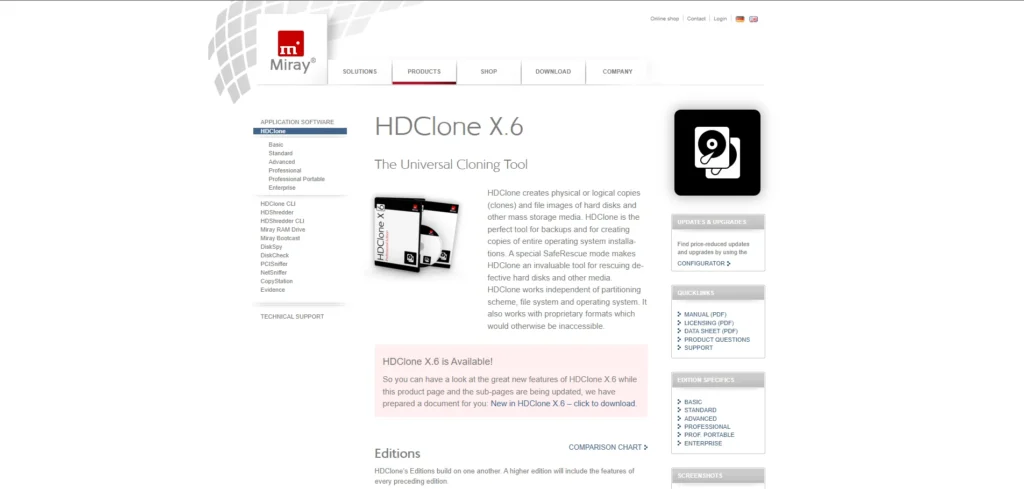 HDClone by Miray Software-Hard Drive Cloning Software