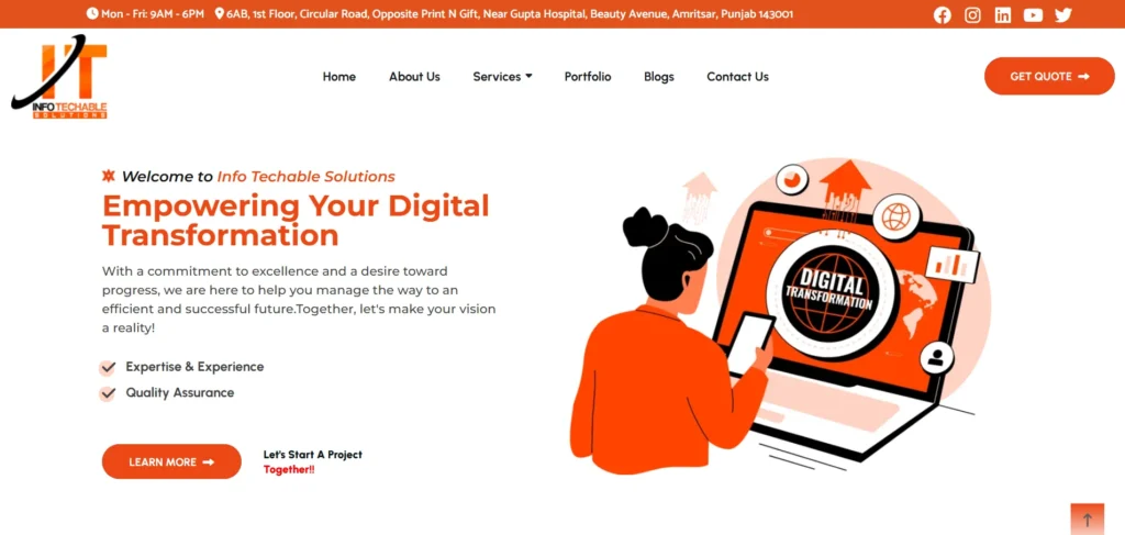  IT Companies in Amritsar -  Info Techable Solutions