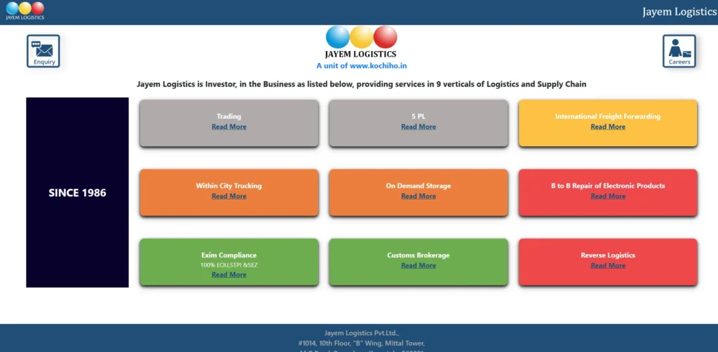 Shipping Company in Bangalore- JAYEM‌ LOGI‍STICS PVT. LTD​.