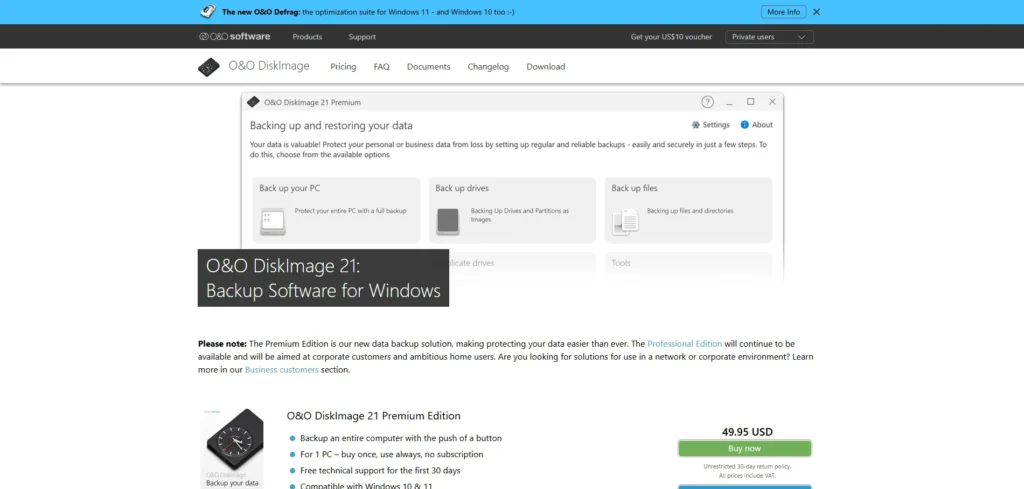 O&O DiskImage-Hard Drive Cloning Software