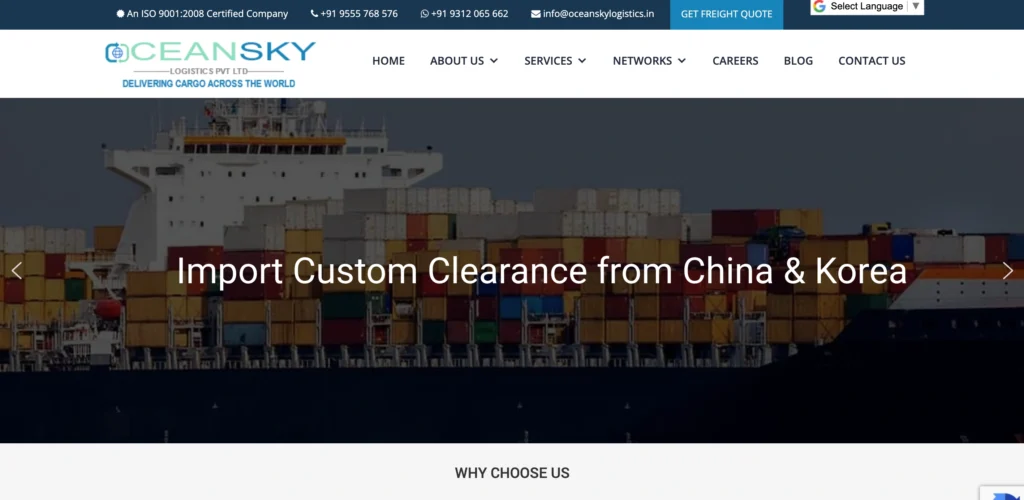 Shipping Company in Delhi - Ocean Sky Logistics Pvt. Ltd. 
