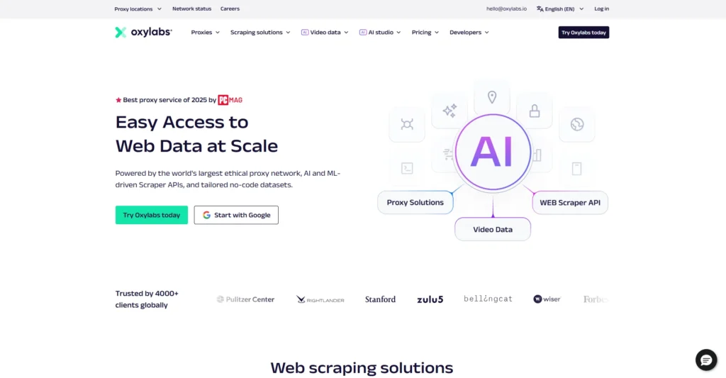 Proxy Server: Oxylabs