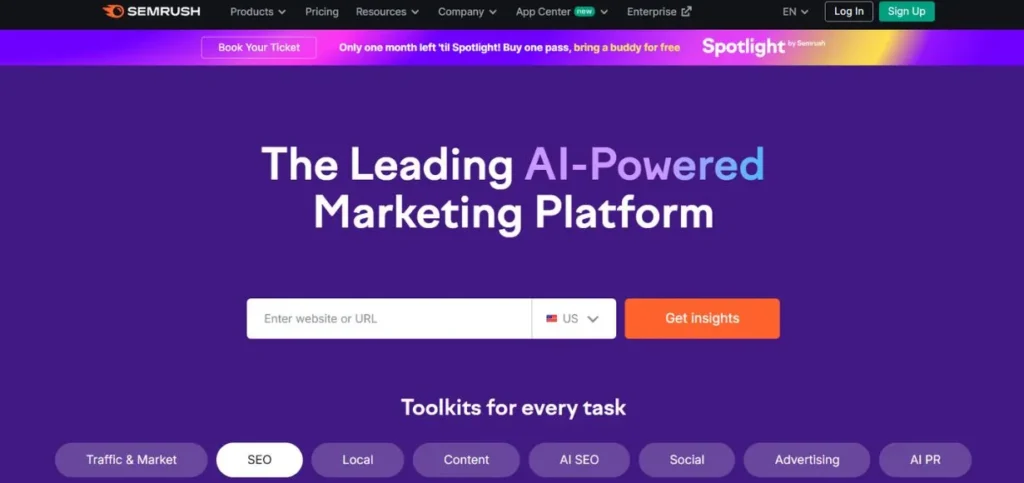 SEMrush - Keyword Research Tools