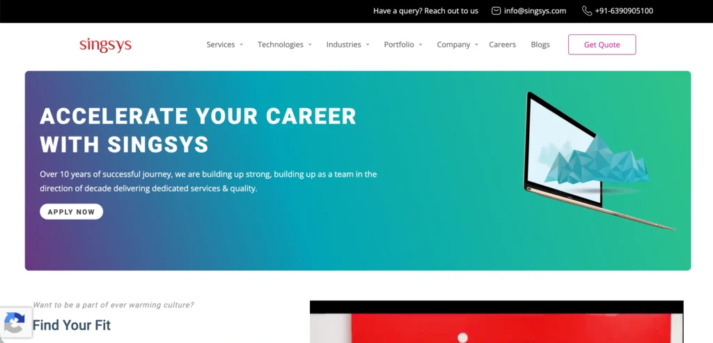 IT Company in Jodhpur - Singsys