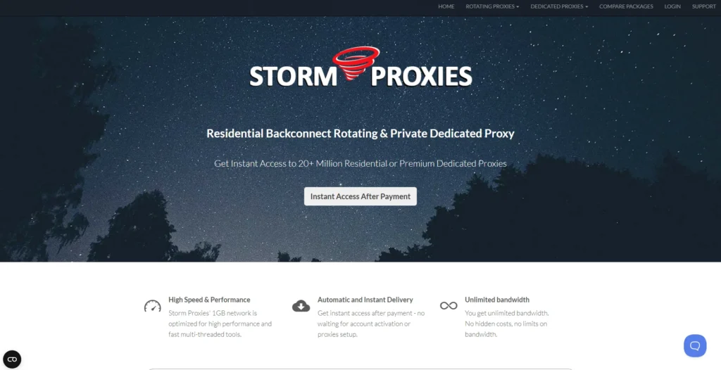 Proxy Server: Storm Proxies 