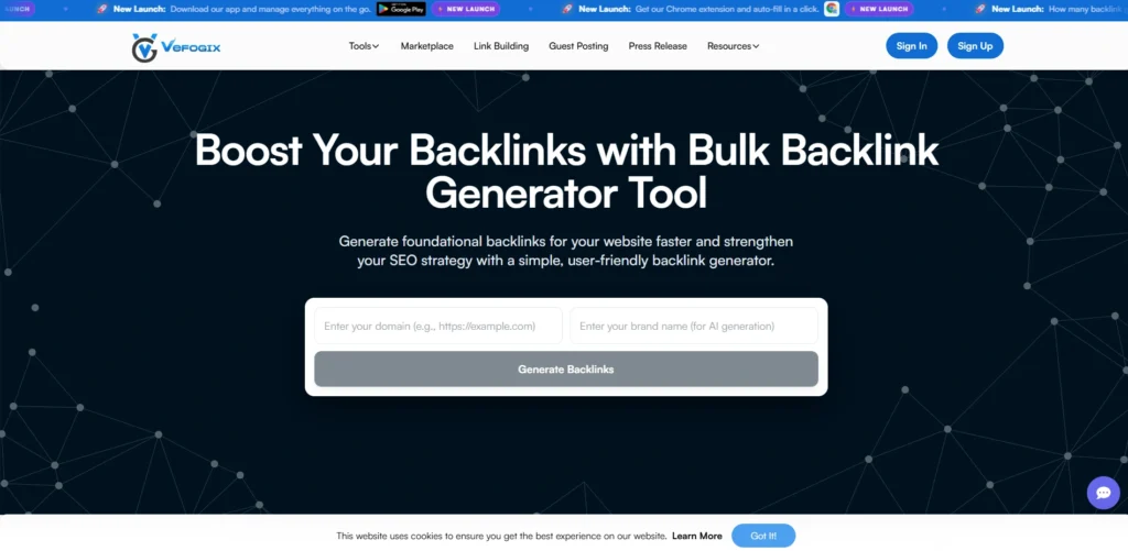 YouTube Backlink Generator Tool-Vefogix