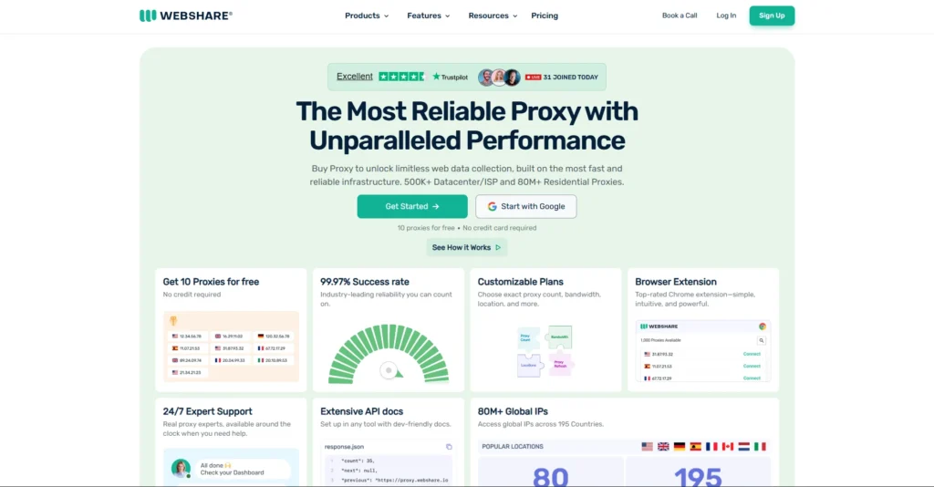 Proxy Server: webshare 