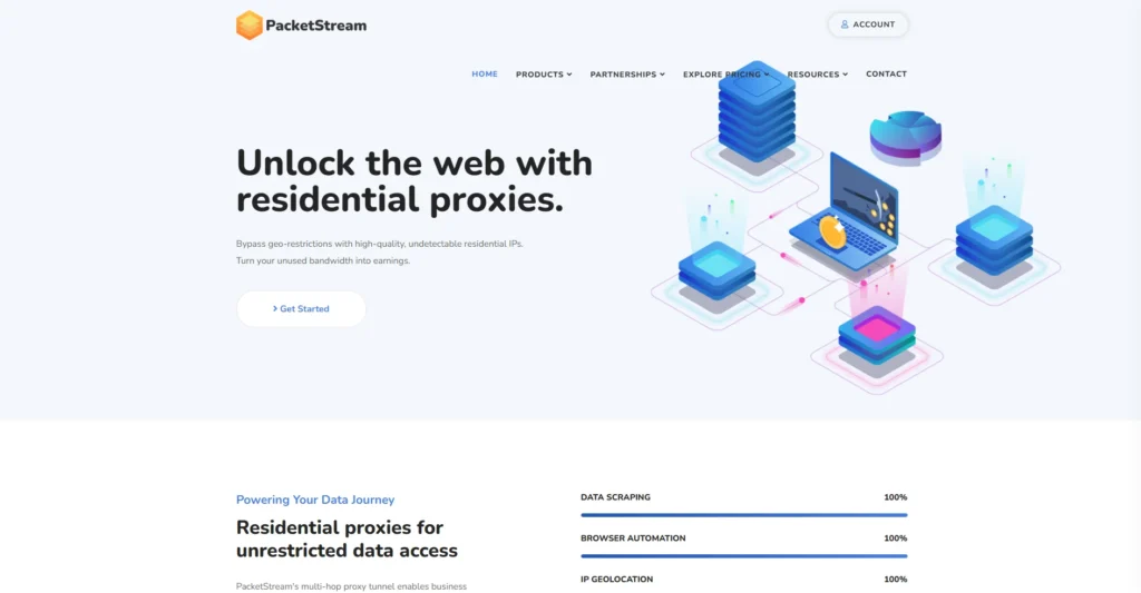 Proxy Server: PacketStream