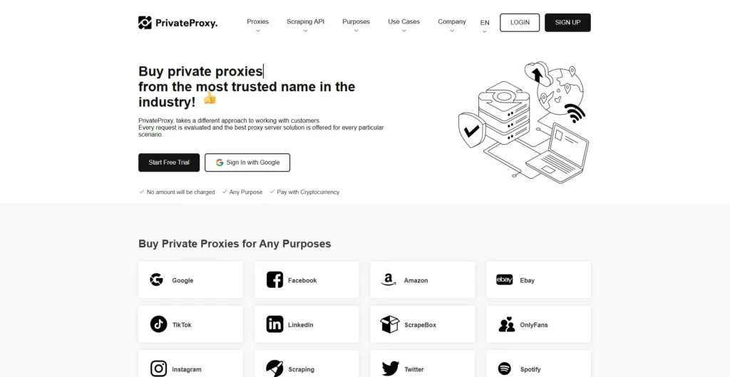 Proxy Server: PrivateProxy