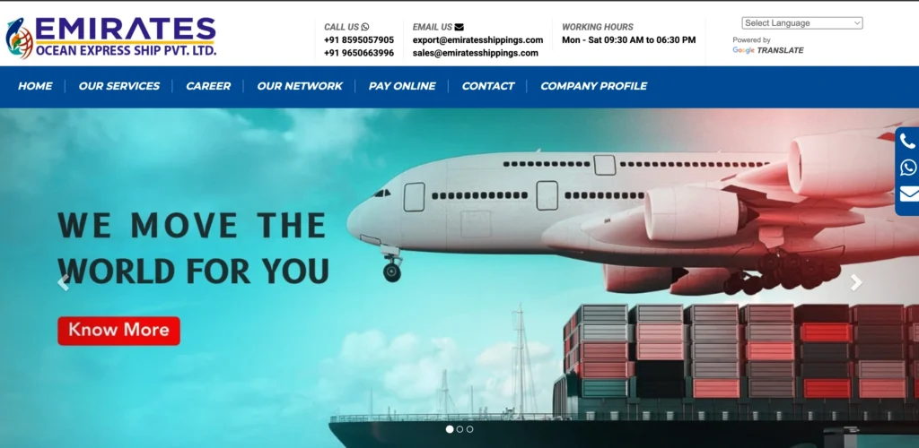 Shipping Company in Delhi - ​Emirates Shipping Pvt. Ltd. 