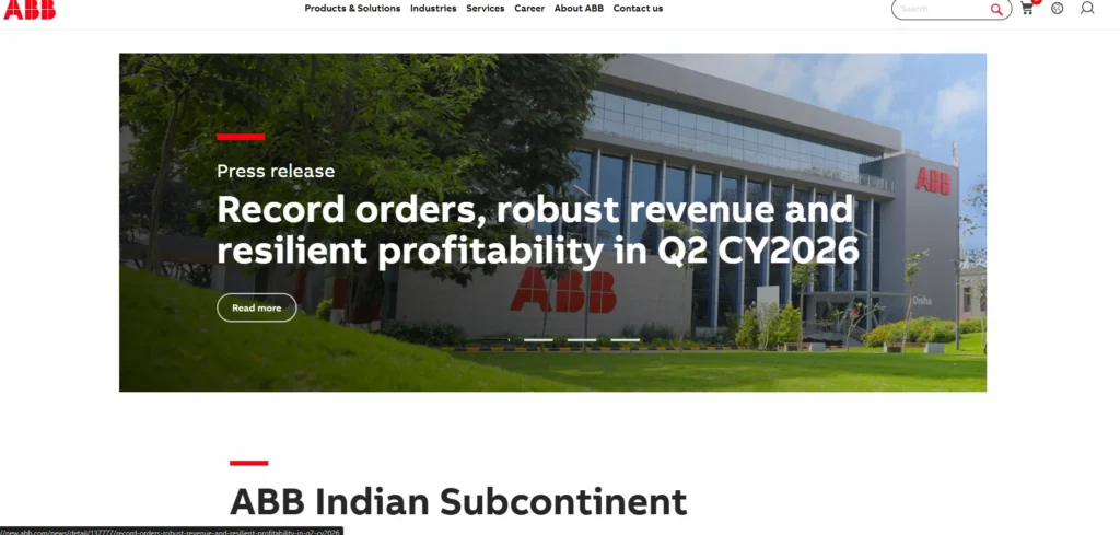 Manufacturing companies in Vadodara -ABB India Limited