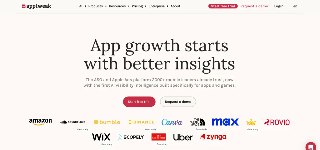App store optimization Company - AppTweak