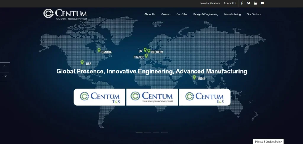 Manufacturing Company in Bangalore-Centum Electro‍nics Li‍mited