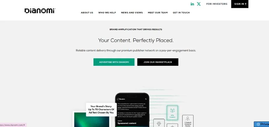 Dianomi - content syndication platform
