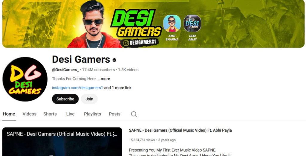 Gaming YouTubers in India