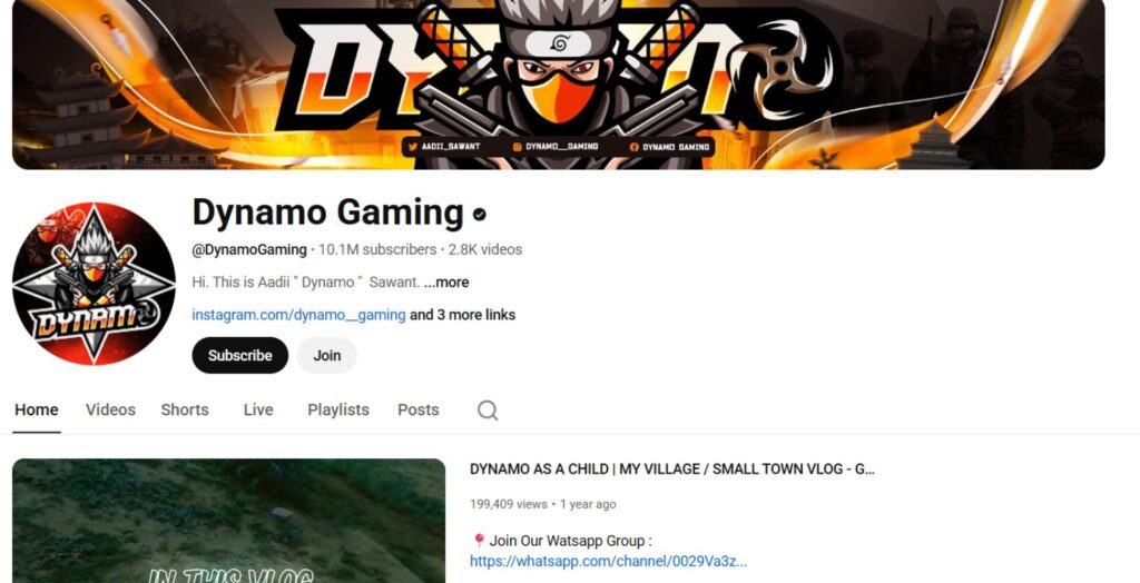 Gaming YouTubers in India