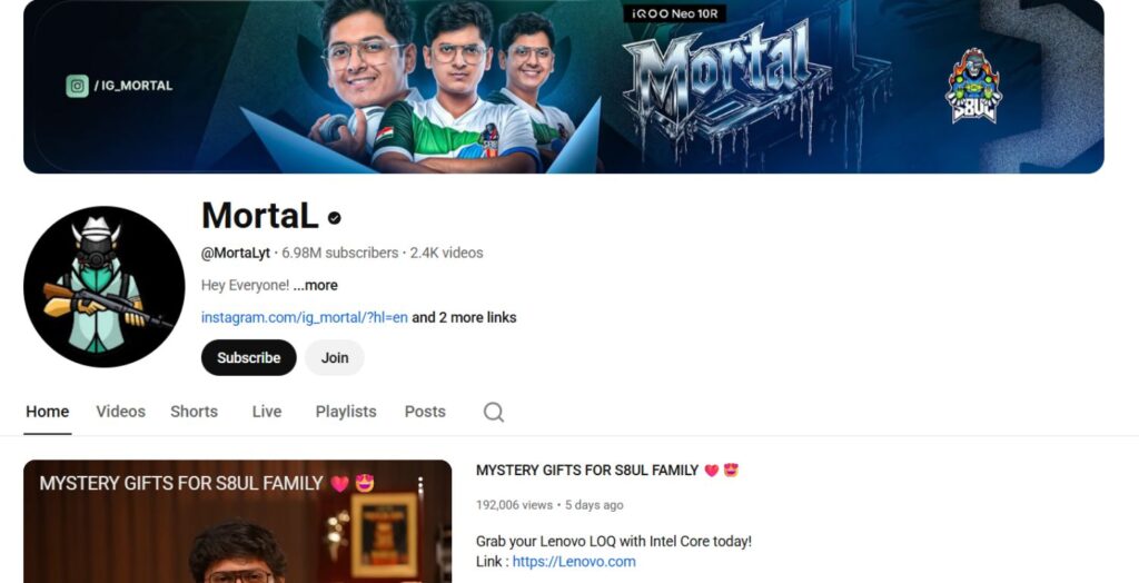 Gaming YouTubers in India