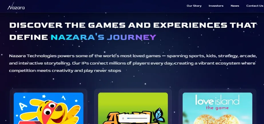 Nazara Technologies - Game Development Companies in India