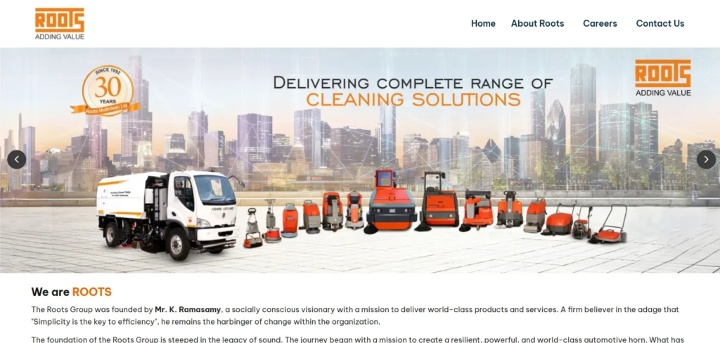  Manufacturing Company in Coimbatore -Roots‍ Industries India​ Private Limit⁠ed⁠