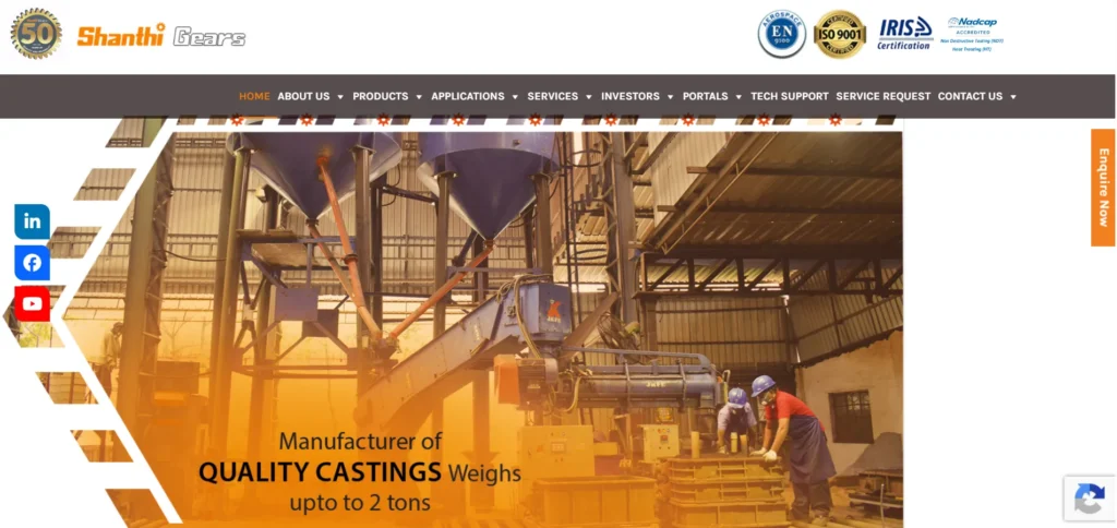  Manufacturing Company in Coimbatore -Shant⁠hi Gears Limited