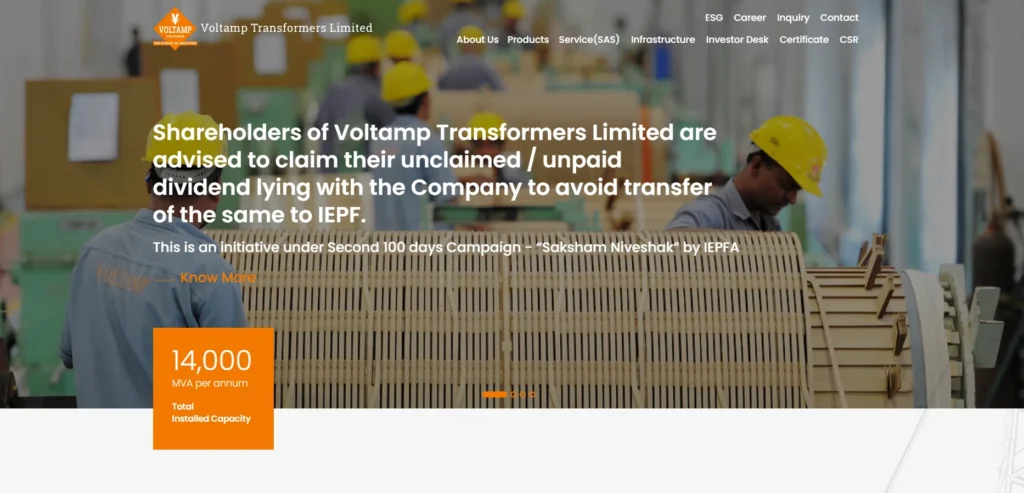Manufacturing companies in Vadodara-Voltamp Transformers Limited