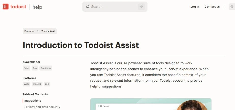 AI Productivity Tools - Todoist AI Assistant