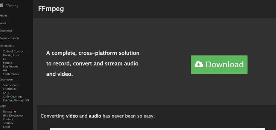 FFmpeg - Free MOV to MP3 Converters