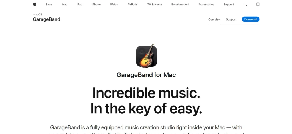 GarageBand- Audio Editing Software