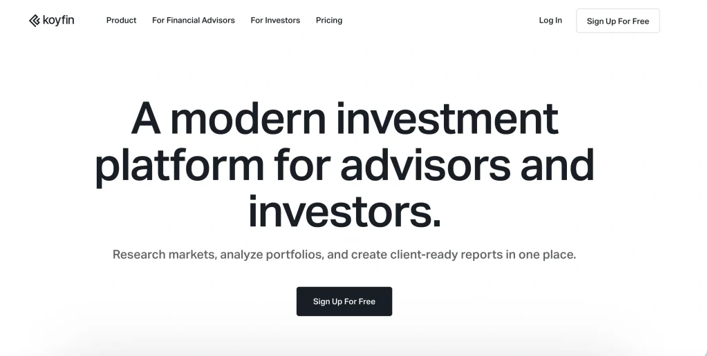Financial statement analysis tool - Koyfin