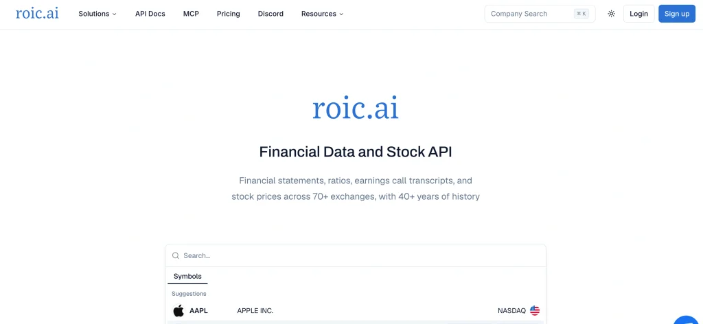 financial statement analysis tool - ROIC AI 