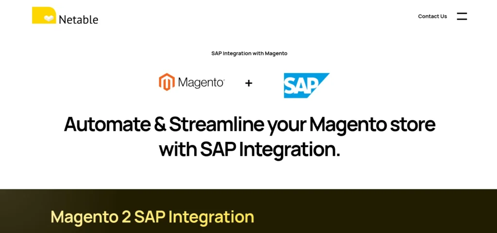 Magento SAP Integration Solution - SAP Business One Integration Netable