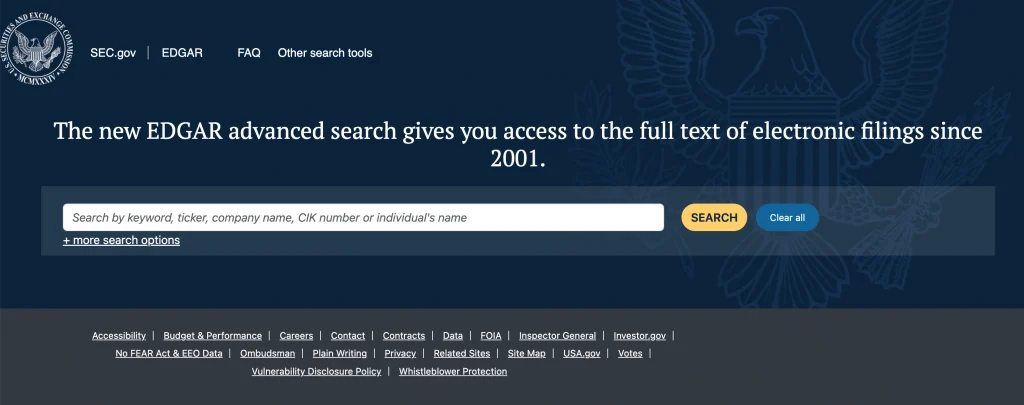 financial statement analysis tool - SEC EDGAR