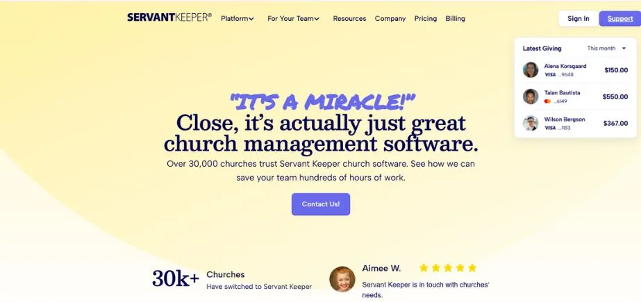 Servant Keeper - Donor Management Software