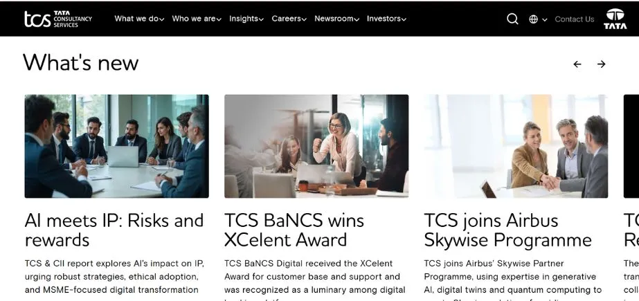 Tata Consultancy Services (TCS) - AI Development Companies In India