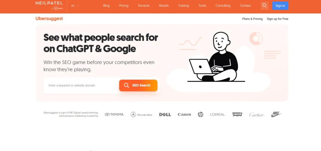 Free Competitor Analysis Tool - Ubersuggest 