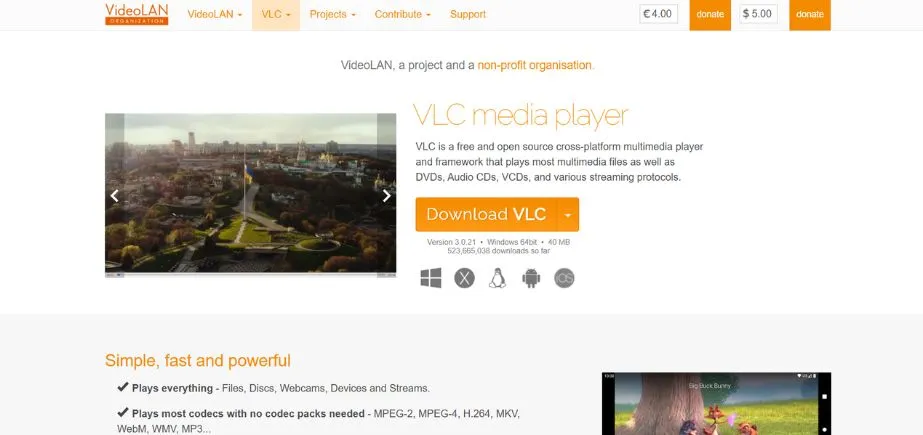VLC Media Player - Free MOV to MP3 Converters