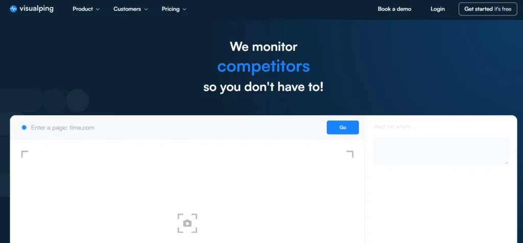 Free Competitor Analysis Tool - VisualPing 