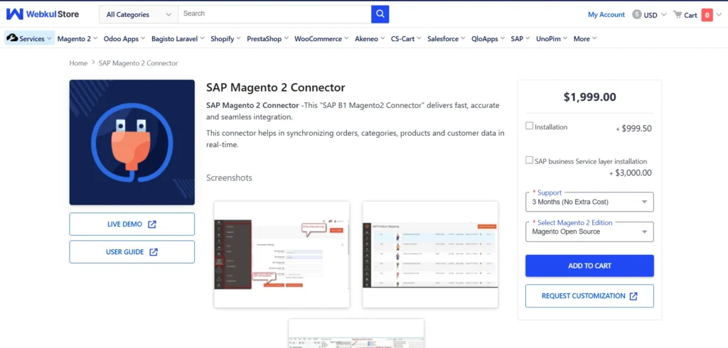 Magento SAP Integration Solution - Webkul SAP Magento 2 Connector