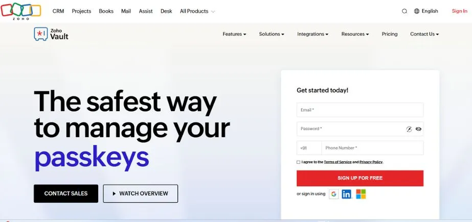 Zoho Vault - Best Password Managers
