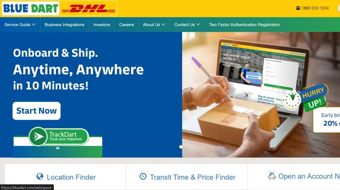 bluedart - freight forwarding companies