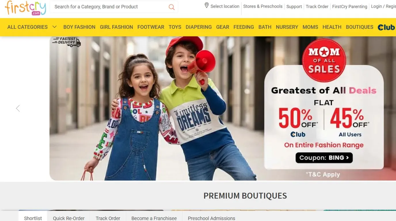 firstcry - e commerce companies in Pune