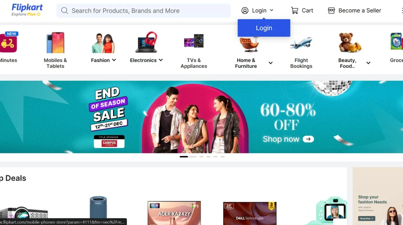 flipkart - e commerce companies in Bangalore