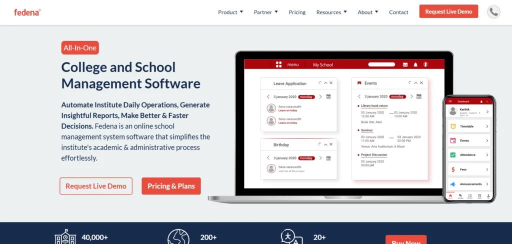 School Management Software
- Fedena