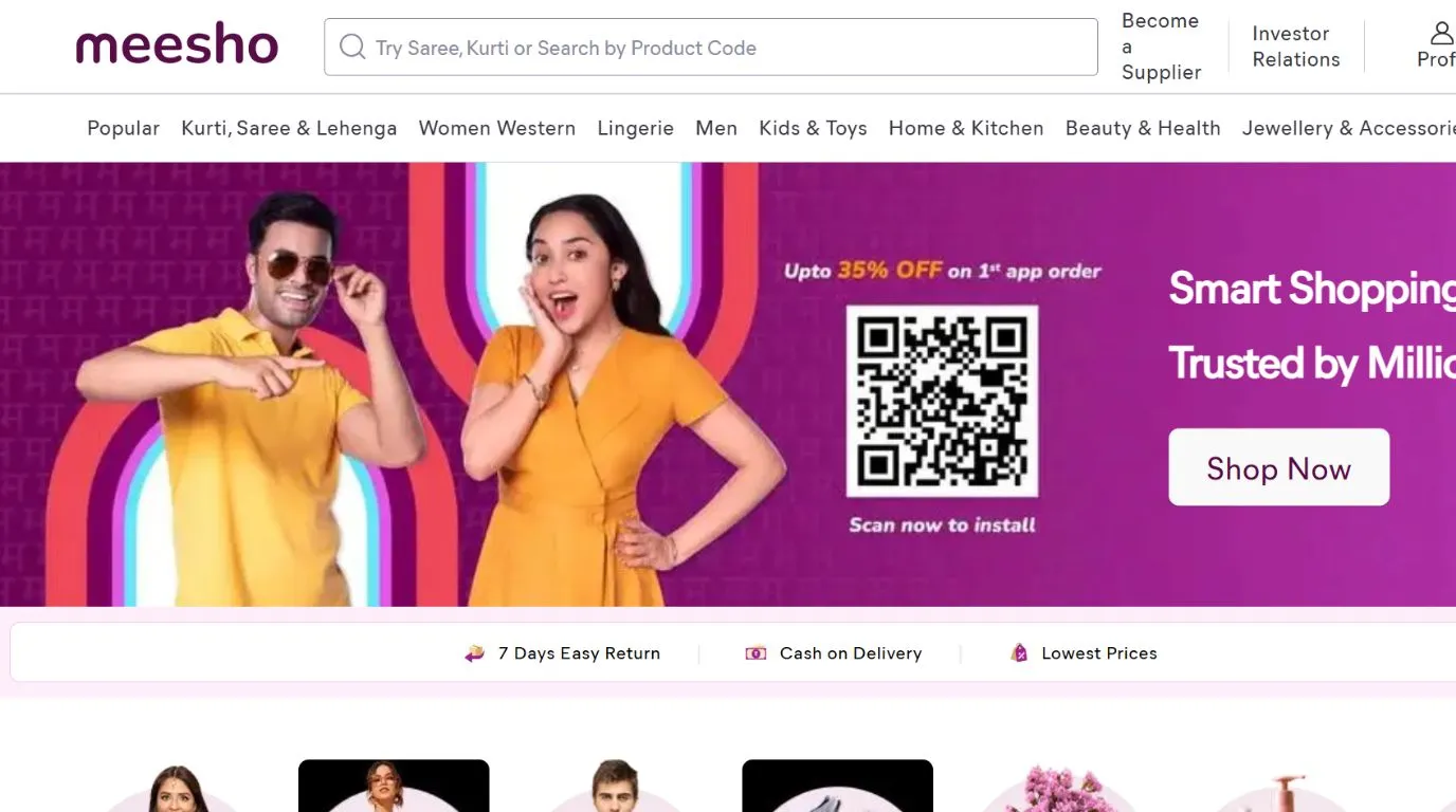 meesho - e commerce companies in Bangalore