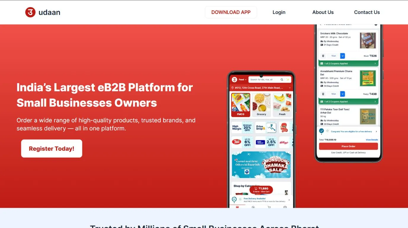 udaan - e commerce companies in Bangalore