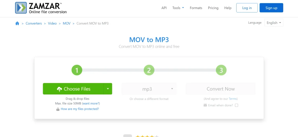Free MOV to MP3 Converters-zamzar