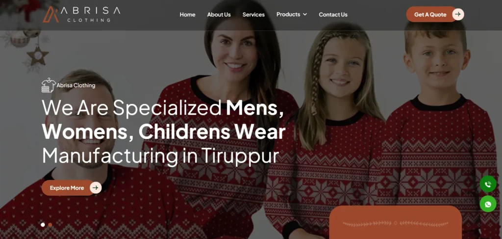 Manufacturing Company in Tirupur- Abris‍a Clothing