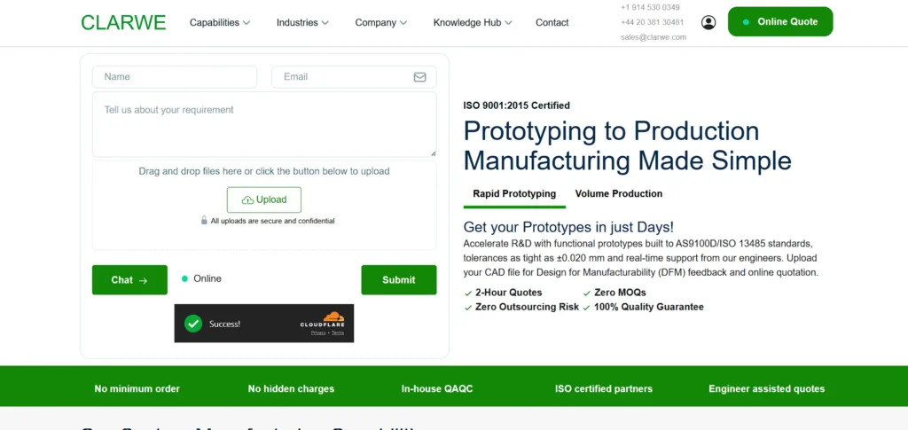  Manufacturing Companies in Hyderabad -  Clarwe Manufacturing Businesses Private Limited